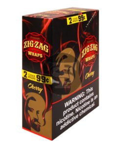 Zig Zag Wraps Premium Cherry 25 Packs of 2, Pre-Priced 99c