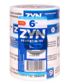 Zyn $1 OFF Nicotine pouches 6mg Peppermint, 5 cans