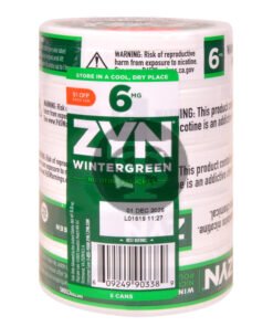 Zyn $1 OFF Nicotine pouches 6mg Wintergreen, 5 cans
