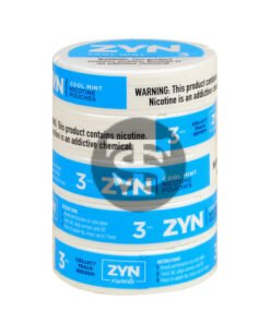 Zyn Nicotine pouches 3mg Cool Mint, 5 cans