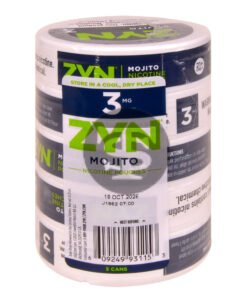 Zyn Nicotine pouches 3mg Mojito, 5 cans