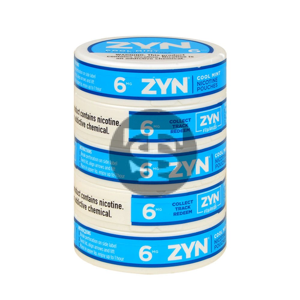 Zyn Nicotine pouches 6mg Cool Mint, 5 cans 1 zyn nicotine pouches 6mg cool mint 5 cans 629