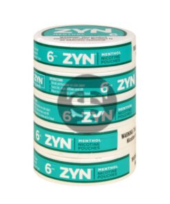 Zyn Nicotine pouches 6mg Menthol, 5 cans