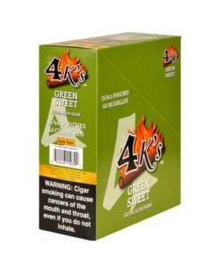 4 Kings Green Sweet Cigarillos – 15 Packs of 4