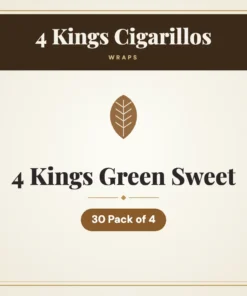 4 Kings Green Sweet Wraps – 30 Pack of 4