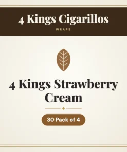 4 Kings Strawberry Cream Wraps – 30 Pack of 4