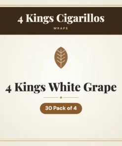 4 Kings White Grape Wraps – 30 Pack of 4