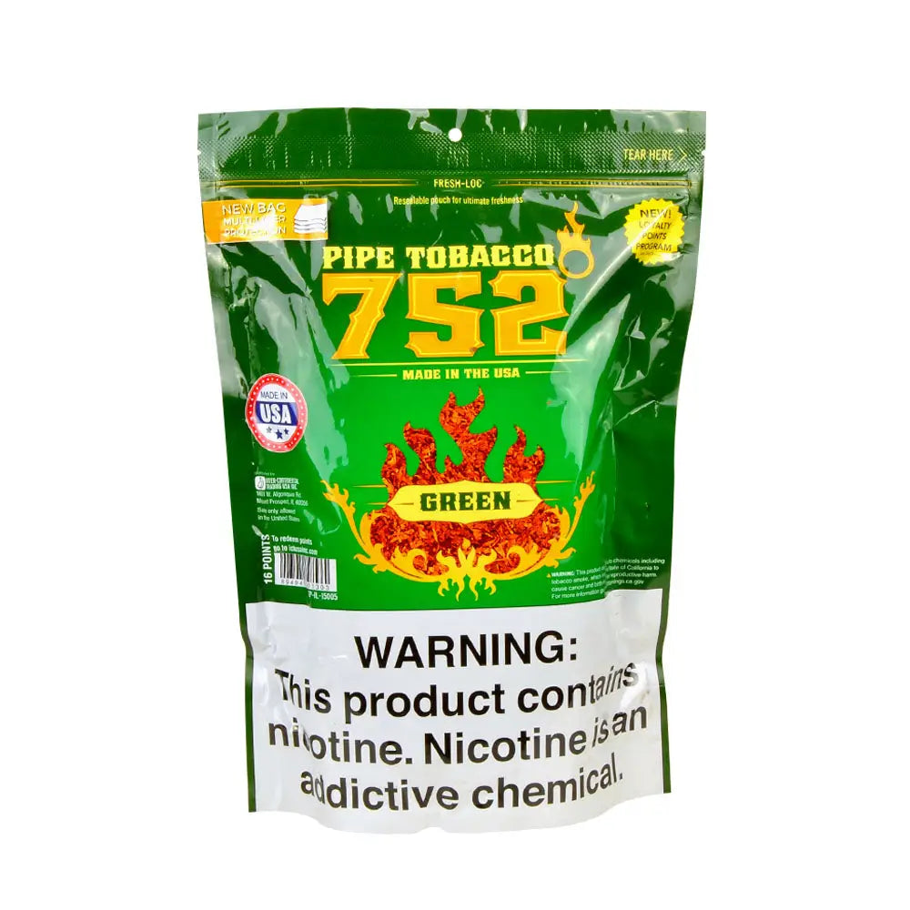 752 Green Pipe Tobacco 16 oz. Bag 1 752 Green Pipe Tobacco 16 oz. Bag