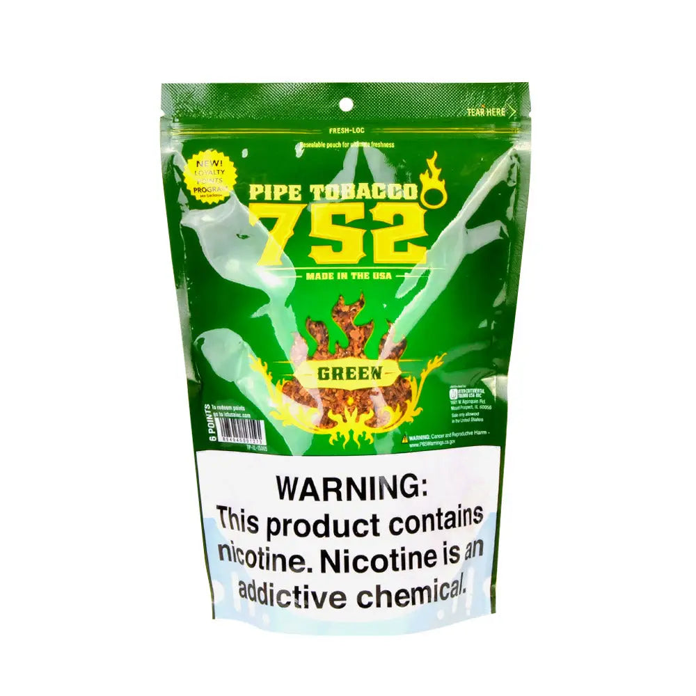 752 Green Pipe Tobacco 6 oz. Bag 1 752 Green Pipe Tobacco 6 oz. Bag