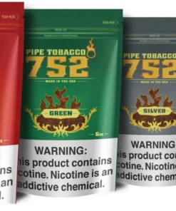 752 Pipe Tobacco – Red, Green, Silver and Gold bags