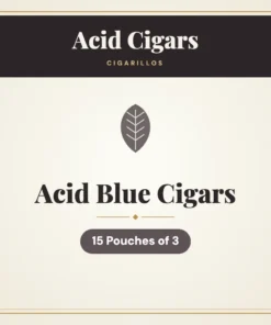 Acid Blue Cigarillos Cigars – 15 Pouches of 3