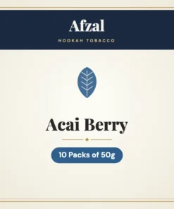 Afzal Acai Berry Hookah Tobacco – 10 Packs of 50g