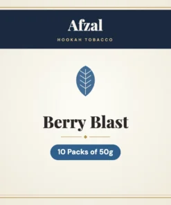 Afzal Berry Blast Hookah Tobacco – 10 Packs of 50g