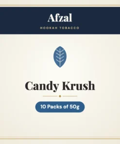 Afzal Candy Krush Hookah Tobacco – 10 Packs of 50g