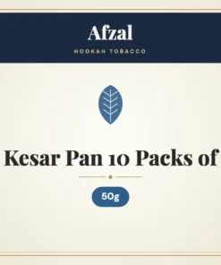 Afzal Kesar Pan Hookah Tobacco 10 Packs of 50g