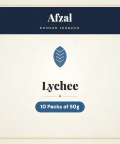 Afzal Lychee Hookah Tobacco – 10 Packs of 50g