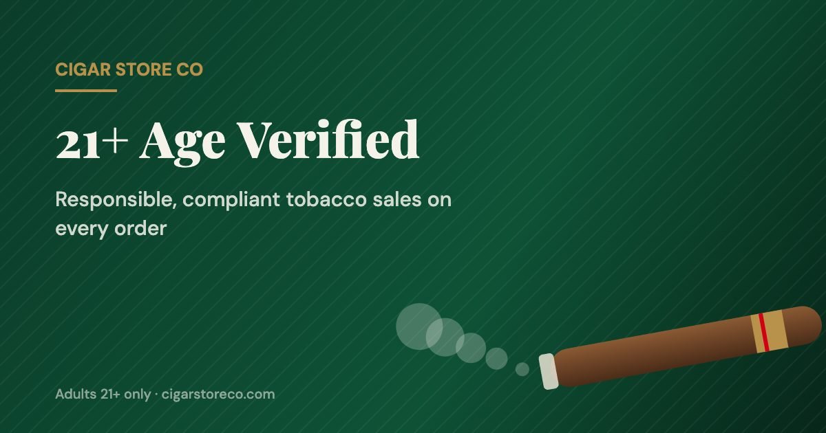 Online cigar store – 21+ age verified