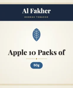 Al Fakher Apple Hookah Tobacco 10 Packs of 50g
