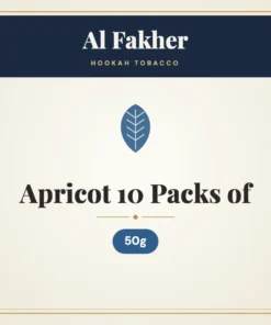 Al Fakher Apricot Hookah Tobacco 10 Packs of 50g