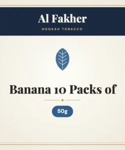 Al Fakher Banana Hookah Tobacco 10 Packs of 50g