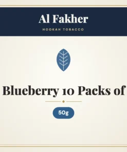 Al Fakher Blueberry Hookah Tobacco 10 Packs of 50g