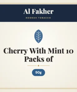 Al Fakher Cherry With Mint Hookah Tobacco 10 Packs of 50g