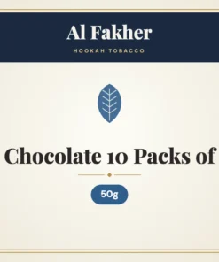 Al Fakher Chocolate Hookah Tobacco 10 Packs of 50g