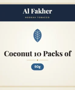 Al Fakher Coconut Hookah Tobacco 10 Packs of 50g