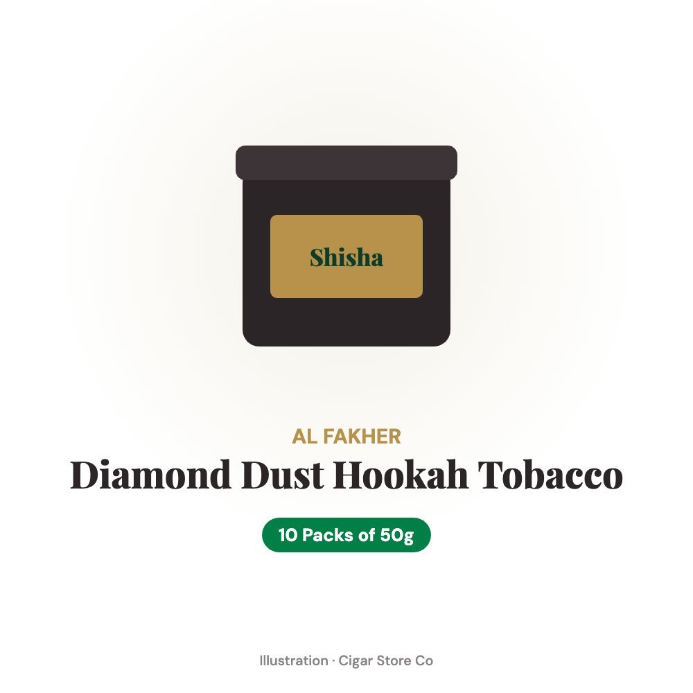 Al Fakher Diamond Dust Hookah Tobacco 10 Packs of 50g 1 Al Fakher Diamond Dust Hookah Tobacco 10 Packs of 50g