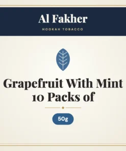 Al Fakher Grapefruit With Mint Hookah Tobacco 10 Packs of 50g