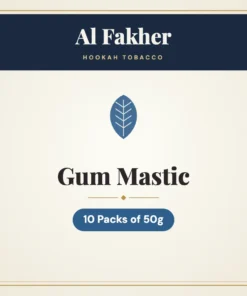 Al Fakher Gum Mastic Hookah Tobacco – 10 Packs of 50g