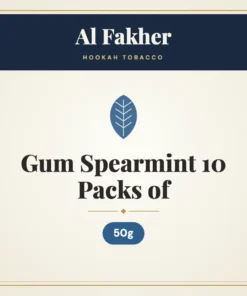 Al Fakher Gum Spearmint Hookah Tobacco 10 Packs of 50g