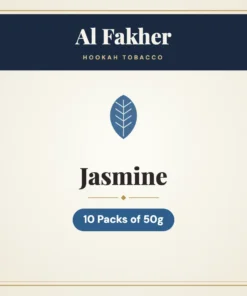 Al Fakher Jasmine Hookah Tobacco – 10 Packs of 50g
