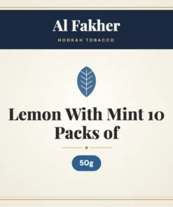 Al Fakher Lemon With Mint Hookah Tobacco 10 Packs of 50g