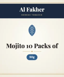Al Fakher Mojito Hookah Tobacco 10 Packs of 50g