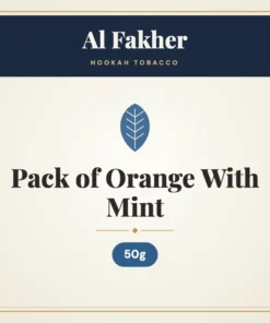 Al Fakher Pack of Orange With Mint Hookah Tobacco – 50g