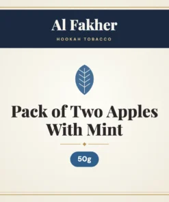Al Fakher Pack of Two Apples With Mint Hookah Tobacco – 50g
