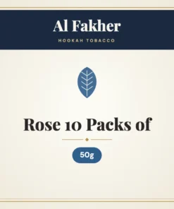 Al Fakher Rose Hookah Tobacco 10 Packs of 50g