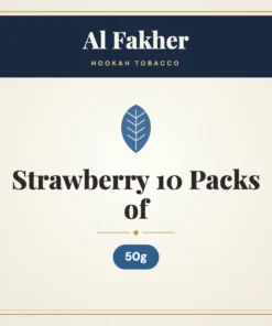 Al Fakher Strawberry Hookah Tobacco 10 Packs of 50g