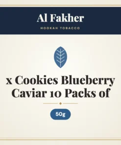 Al Fakher x Cookies Blueberry Caviar Hookah Tobacco 10 Packs of 50g