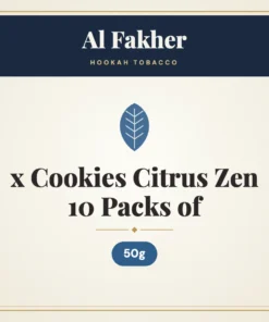 Al Fakher x Cookies Citrus Zen Hookah Tobacco 10 Packs of 50g
