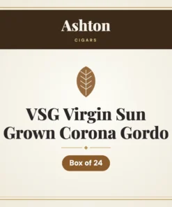 Ashton VSG Virgin Sun Grown Corona Gordo Cigars – Box of 24