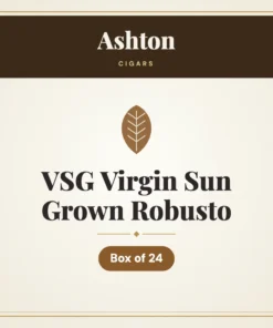 Ashton VSG Virgin Sun Grown Robusto Cigars – Box of 24