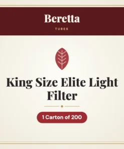 Beretta King Size Elite Light Filter Tubes – 1 Carton of 200