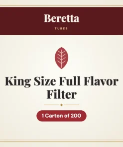 Beretta King Size Full Flavor Filter Tubes – 1 Carton of 200