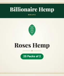 Billionaire Hemp Roses Hemp Wraps – 25 Packs of 2
