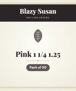 Blazy Susan Pink 1 1/4 1.25 Rolling Papers – Pack of 50