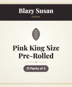 Blazy Susan Pink King Size Pre-Rolled Cones – 21 Packs of 3