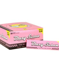 Blazy Susan Pink King Size Slim Rolling Papers – Pack of 50