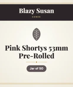 Blazy Susan Pink Shortys 53mm Pre-Rolled Cones – Jar of 50
